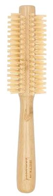 Beter Brosse à cheveux ronde en bois de bambou durable, pics en nylon, diamètre 50 mm, pour coiffer et lisser les cheveux.