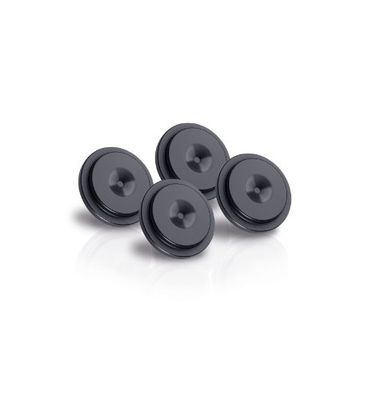 Oehlbach Rondella 20 Set rondella per picchi – Altoparlanti e subwoofer – Uso universale, Full Metal – Confezione da 4 – Nero