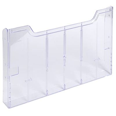 Exacompta - Réf. 63858D - 1 élément simple A4 horizontal pour fixation murale - Extensible - Capacité maximale par case de 26 mm - Dimensions : 3,6 x 32,7 x 21,3 cm - Cristal