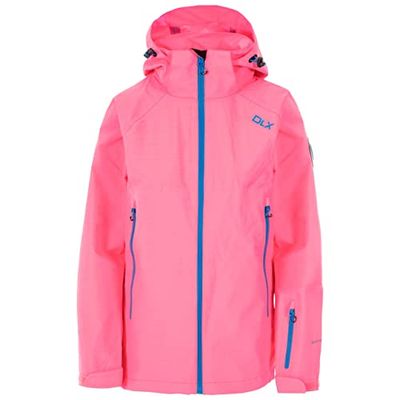 DLX Tammin Caldo Impermeabile e Antivento, Giacca da Sci Donna, Corallo Fluo, L