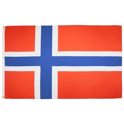 AZ FLAG - Drapeau Norvège - 150x90 cm - Drapeau Norvégien 100% Polyester Avec Oeillets Métalliques Intégrés - Pavillon 110 g