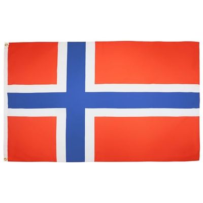 AZ FLAG - Drapeau Norvège - 150x90 cm - Drapeau Norvégien 100% Polyester Avec Oeillets Métalliques Intégrés - Pavillon 110 g