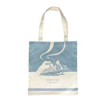 Half Moon Bay Death On the Nile Canvas Tote Bag | Canvas Tote Bags For Women & Book Lover Gifts | Shopping Bag & Women's Totes | Agatha Christie Gifts & Gifts For Book Lovers