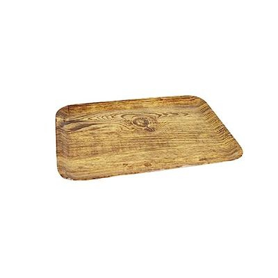 Melamin trä Medelhavet bricka 27 x 21 cm