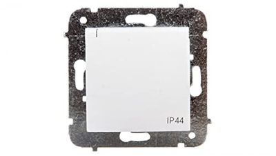 Carla 5901752634961 1-weg dopsleutel met scharnierdeksel en panelen, wit 1736-10 Elektro-plast