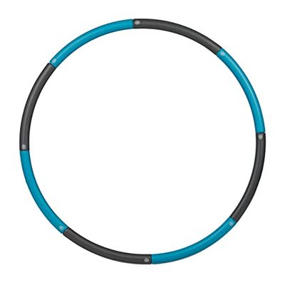 Relaxdays Hula-Hoop, Fitness Ring, Sport & Exercise, Ab Movement, Ø 90 cm, Weight Loss, Weighted Trainer, Blue/Grey