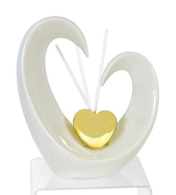 L.WHITE/GOLD PARFUMATEUR 18 cm L2210