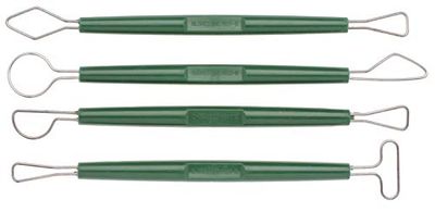 Glorex 6 8076 40 – modelleringsslingor, 4 delar modelleringsverktyg för bearbetning och design av skulpturer och figurer
