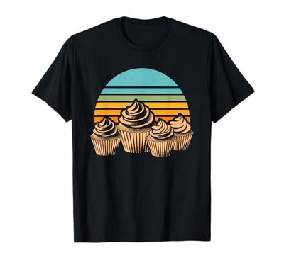 Retro Fornaio Cottura Cupcake Pasticceria Cuocere Fornai Maglietta