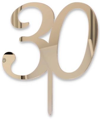 Cake Topper 30 Gold