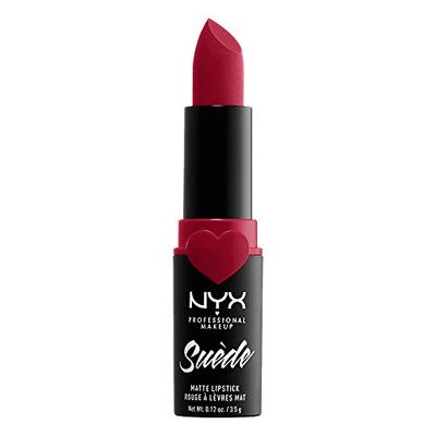 NYX PROFESSIONAL MAKEUP Barra de Labios Mate de Larga duración y Cobertura Total Suede Matte Lipstick Tono 9 Spicy Color Naranja, Mujer, Talla única