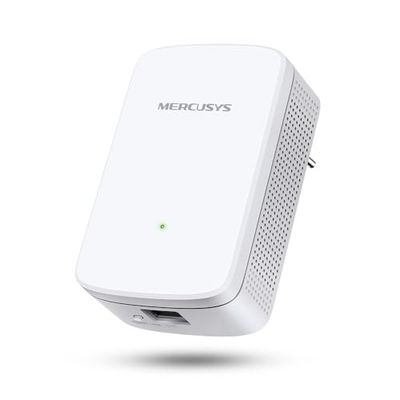 MERCUSYS ME10 WLAN-repeater, netwerkextender, draadloze versterker 300 Mbps, WPS-knop, play en stekker, LED-display, eenvoudige configuratie, compatibel C, meerkleurig