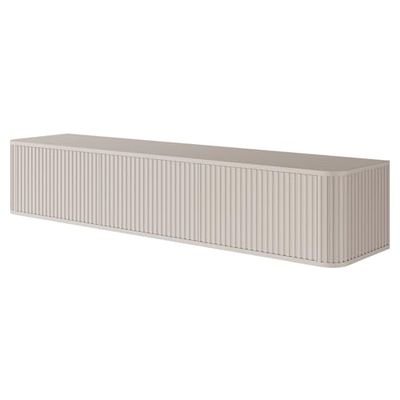 Selsey Meuble TV Suspendu Ovarlo Beige-Gris 31,2 x 163,2 x 38 cm - Design Moderne et Fonctionnel - Meuble Télé avec 3 Portes Push to Open/Fermeture Silencieuse - Panneaux MDF Laminé/PVC Renforcé