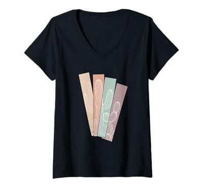Womens Aesthetic Cactus Succulent Plant V-Neck T-Shirt