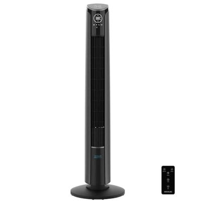 Cecotec - Ventilateur de Colonne EnergySilence 9250 Skyline Smart Tilt - 45 W, Diamètre 106 cm, LED et Télécommande, 3 Vitesses et 4 Modes, Minuterie de 12 Heures, Oscillation à 70º