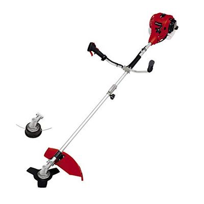 Einhell Desbrozadora de gasolina GC-BC 25/1 I AS (0.6 kW, motor de dos tiempos de baja vibración, manillar, cuchilla de 3 dientes + bobina de doble hilo con inclinación automática, arranque rápido)