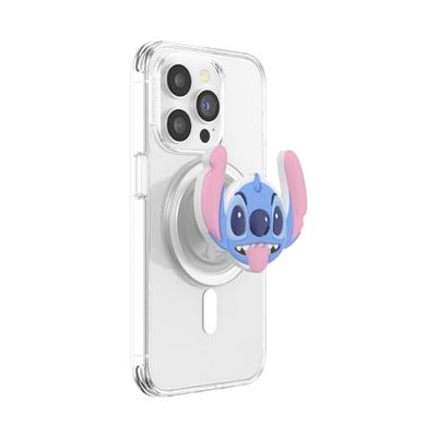 PopSockets: PopGrip Round para MagSafe - Anillo Adaptador para MagSafe Incluido - Soporte y Agarre para Teléfonos Móviles y Carcasas con un Top Intercambiable, Disney Stitch - Punto DE SUEÑO POPOUT