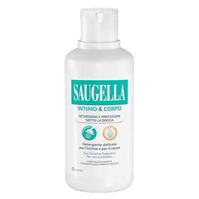 Saugella Detergente Intimo & Corpo, Detergente Doccia Delicato adatto a Pelli Normali e Sensibili, pH fisiologico - 500 ml