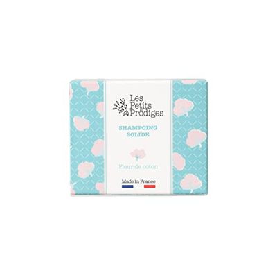 Shampoo Solido per tutti i capelli, fiore di cotone, 100% naturale - Made in France - Rispetto del cuoio Chevelu - Cruelty-Free - Packaging riciclabile per la riduzione dei rifiuti. I PETITS PRODIGES