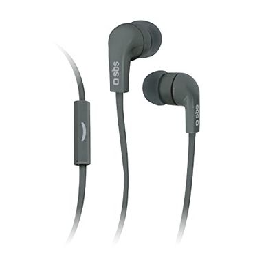 SBS TEFLAT2INEARK Studio Mix 30 stereo in-ear hoofdtelefoon, plat, met toetsencombinatie, zwart