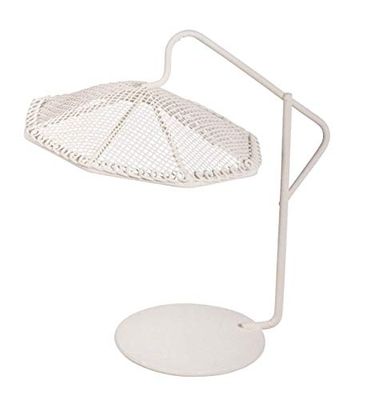 Rayher Parasoll, 9,5 x 13 x 12,5 cm, järntråd, vitlackerad, parasoll miniatyr, parasoll dekoration, 46068102