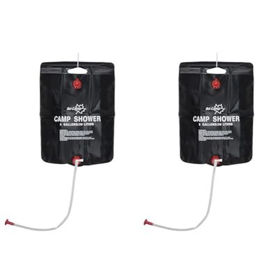Bo-Camp Mixte 6603510 Douche Solaire pour Piscine, Noir, 20 L EU (Lot de 2)