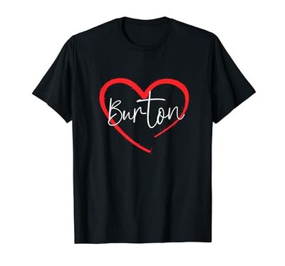 Burton I Heart Burton I Love Burton Personalizzato Maglietta