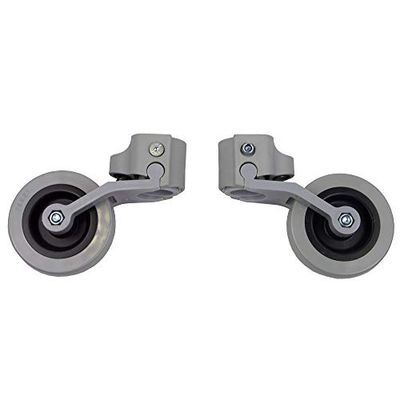 Kit of Two Rear Wheels Adaptable to Adult Walkers | Kit of Two Wheels and Leg Clamp | Easy Installation