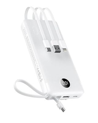 VEEKTOMX 20000mAh Power Bank met Ingebouwde Kabels, Powerbank USB C 2,4A Fast Charge met 5 Output en LED-display Externe batterij Compatibel iPhone 14pro/Galaxy s22/ipad/Xiaomi/Huawei/Verwarmd vest