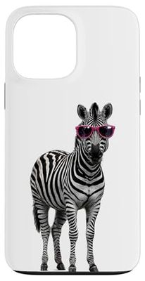 Halftone Zèbre Lunettes de soleil Zèbres Coque pour iPhone 13 Pro Max