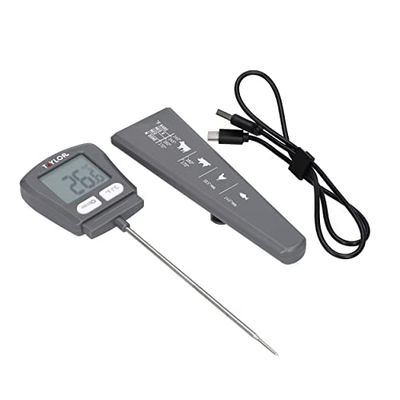 Taylor Pro Instant Read USB Digital Rechargeable Cooking Meat Thermometer with 5 Year Guarantee,Black,20.5 x 2.5 x 5.7 cm; 0.1 Grams