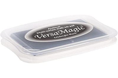 Rayher Almofada de tinta para carimbos preto mate, Versa Magic Chalk, 9,9 x 6,8 x 1,9 cm, 29117576