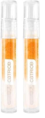 Catrice POOLSIDE OF LIFE Bi-Pase Lip Oil, lucidalabbra, n. C02, rosso, idratante, nutriente, lenitivo, vegano, senza parabeni, senza microplastica, senza nanoparticelle, confezione da 2 (3,6 ml)