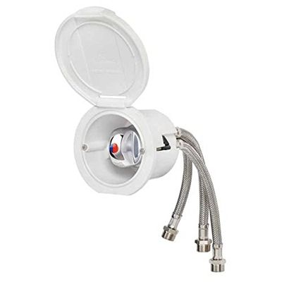 MIXER TAP+WHITE SQUARE COVER
