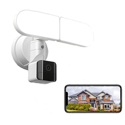 OYU Security Camera Outdoor for Home Security, 1080P Floodlight Camera with Night Vision, PIR Motion Dection,2500 Lumens Light, Wireless WiFi, 2-Way Talk, IP65 Waterproof for outdoor