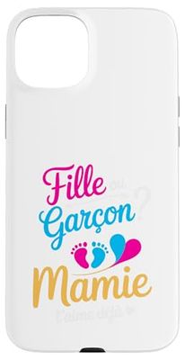 Annonce Sexe Bebe Baby Shower Mamie Bebe Fille Ou Garcon Coque pour iPhone 15 Plus