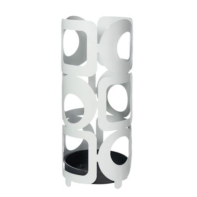 Arti & Mestieri Bubbles - Porte-parapluie design 100% fabriqué en Italie - en fer, 23 x 55H cm (blanc marbre)