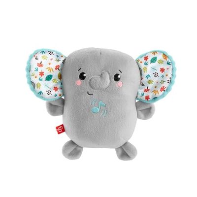 Fisher-Price - Elefantino Baby Relax, peluche sensoriale per neonati con 4 diverse impostazioni di musica, suoni e vibrazioni calmanti, giocattolo per bambini, 0+ anni, HML65