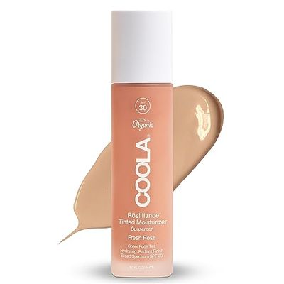 COOLA Rōsilliance Mineral BB+ Cream SPF 30 Face Moisturiser, Tinted Sunscreen for Face, Fresh Rose, 44ml