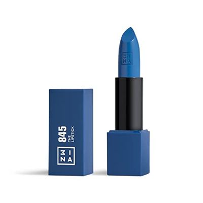 3INA MAKEUP - The Lipstick 845 - Bleu Ciel - Rouge à Lèvres Bleu Ciel avec Vitamin E et Beurre de Karité - Rouge à Lèvres Couleur Ultra-Pigmentée avec Parfum Vanille - Vegan - Cruelty Free