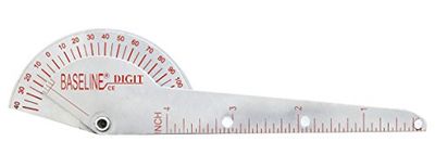 Baseline 12-1016 Stainless Steel Finger Goniometer, 1 Hand Design
