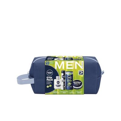 NIVEA Gympack gymväska, presentväska med duschgel (1 x 250 ml), After Shave-balsam (1 x 100 ml), spraydeodorant (1 x 200 ml) och NIVEA MEN Creme (1 x 75 ml)