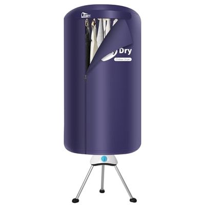 Uten Electric Clothes Dryer, Portable Clothes Dryer Indoor, 1000W 2-Tier Detachable Heated Clothes Drying Rack without Occupying Space with Time Setting for Home Apartment Laundry