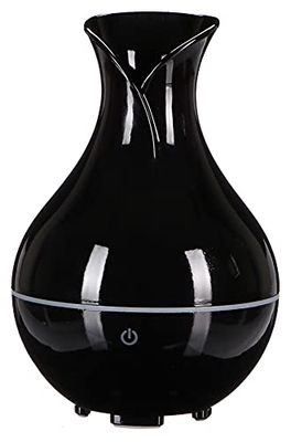 SIXTOL Bloom Aroma Difuzer 200ml | Ultrasone luchtbevochtiger | Voor luchtbevochtiging en doorruiken van thuis, slaapkamer, kantoor | Aromatherapie Diffuser | Voor etherische oliën (Black Glans)