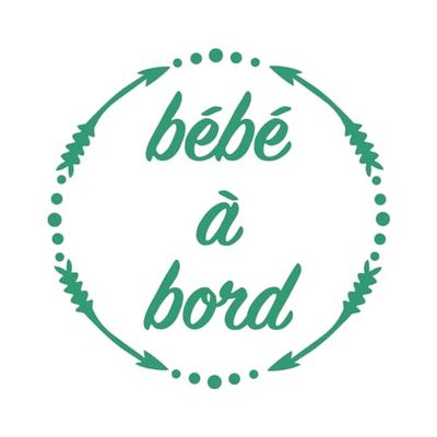 Ambiance Sticker Autocollant de Voiture Bébé à Bord Turquoise - H15 x L15 cm