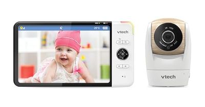 Vtech VM919 HD babymonitor – video-babyfoon met groothoekcamera – 360° panoramazicht, HD-video, helder geluid, 7 inch lcd-kleurenscherm met nachtzichtfunctie, intercomfunctie, liedjes enz.