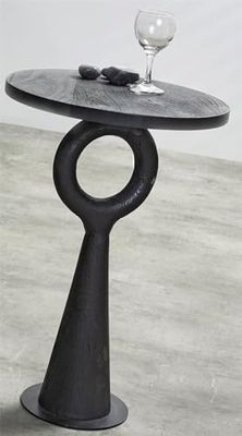 MESA AUX. HICK MADERA NATURAL NEGRA 40DX60 CMS. 40dx60 cms