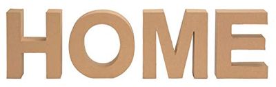 Glorex Set de Lettres en Carton, Nature, 17, 5 x 5, 5cm