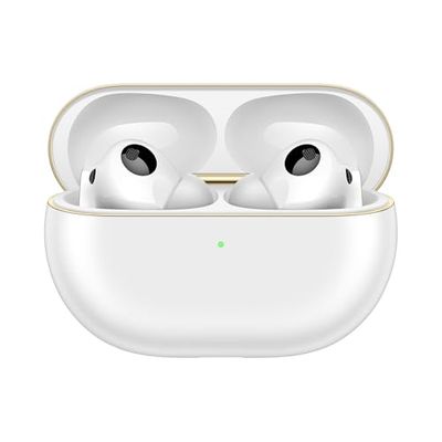 HUAWEI FreeBuds Pro 4 écouteurs, Réduction de Bruit Active Intelligente et Dynamique, Appels Stables et Audible, Design Cordes argentées, jusqu'à 33 Heures d'écoute, iOS & Android, Blanc