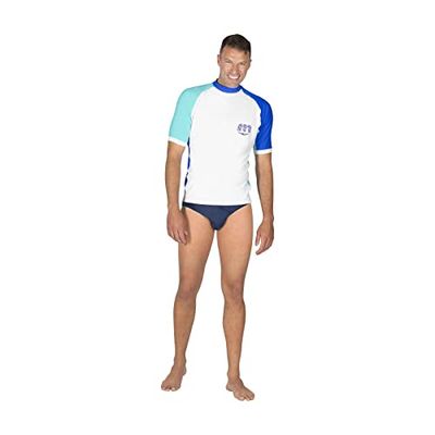 Mares Rashguard Seaside Shield Man, Siatka ochronna z krótkim rękawem - Mężczyzna, Biała, XS, Biały, XS